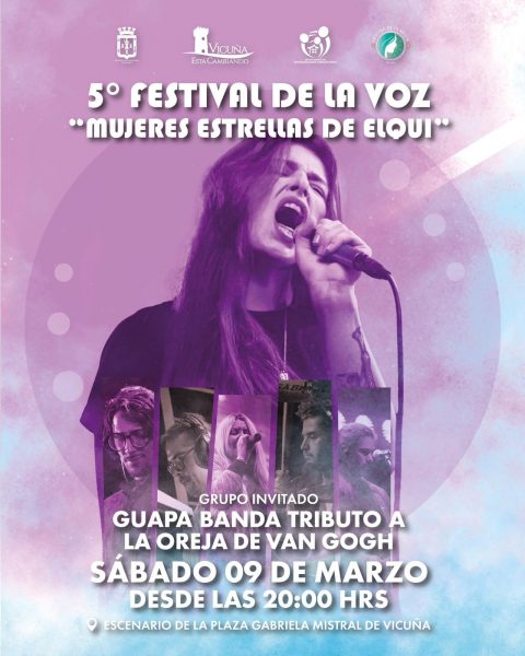 5 Festival de La Voz Mujeres Estrellas de Elqui Vicuña Sernatur